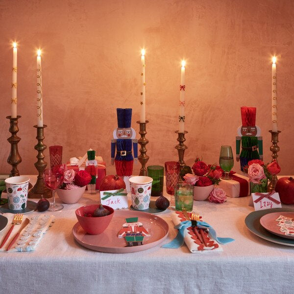 Meri Meri Gold Bow Table Candles x2