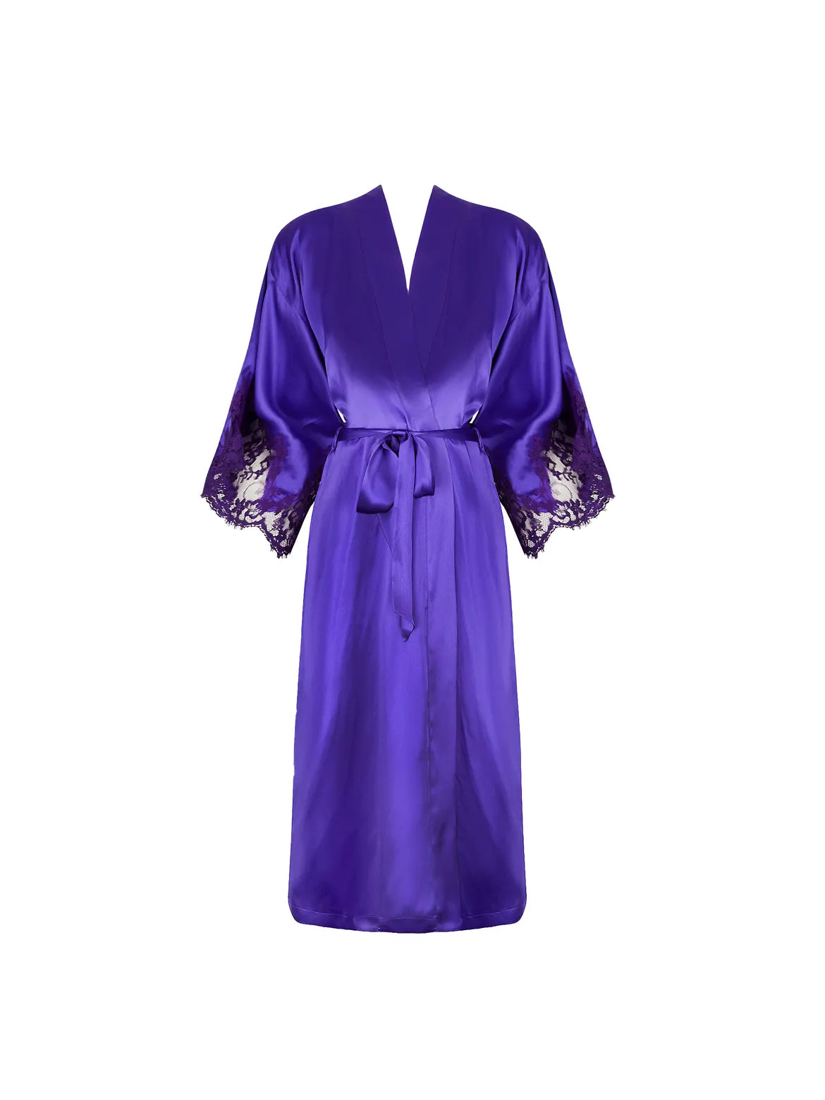 Mid-length Negligee Gown in Ocean Bleu