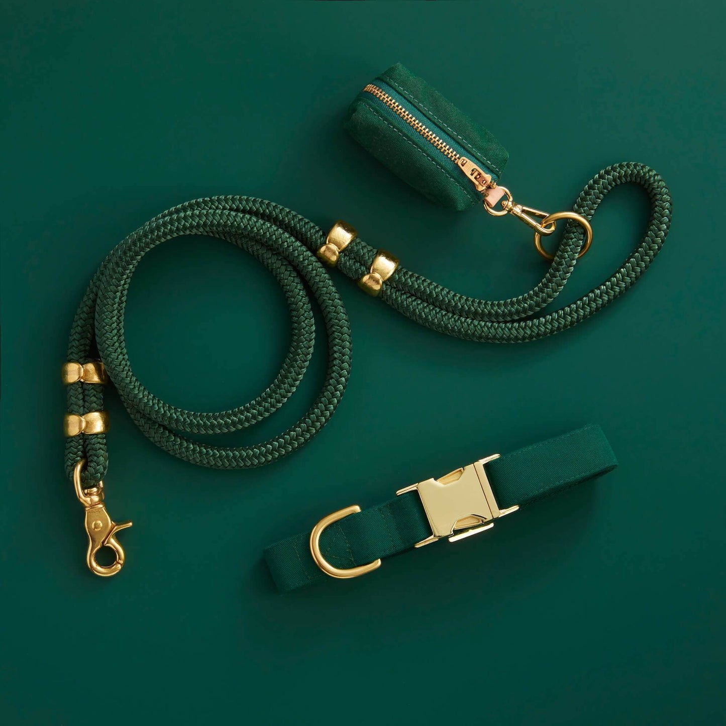 The Foggy Dog - Evergreen Waxed Canvas Poop Bag Dispenser