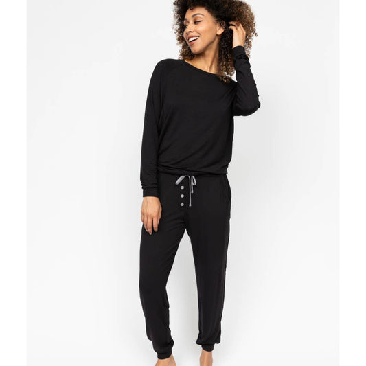 Cyberjammies - Black Jersey Slouch Pyjama Set