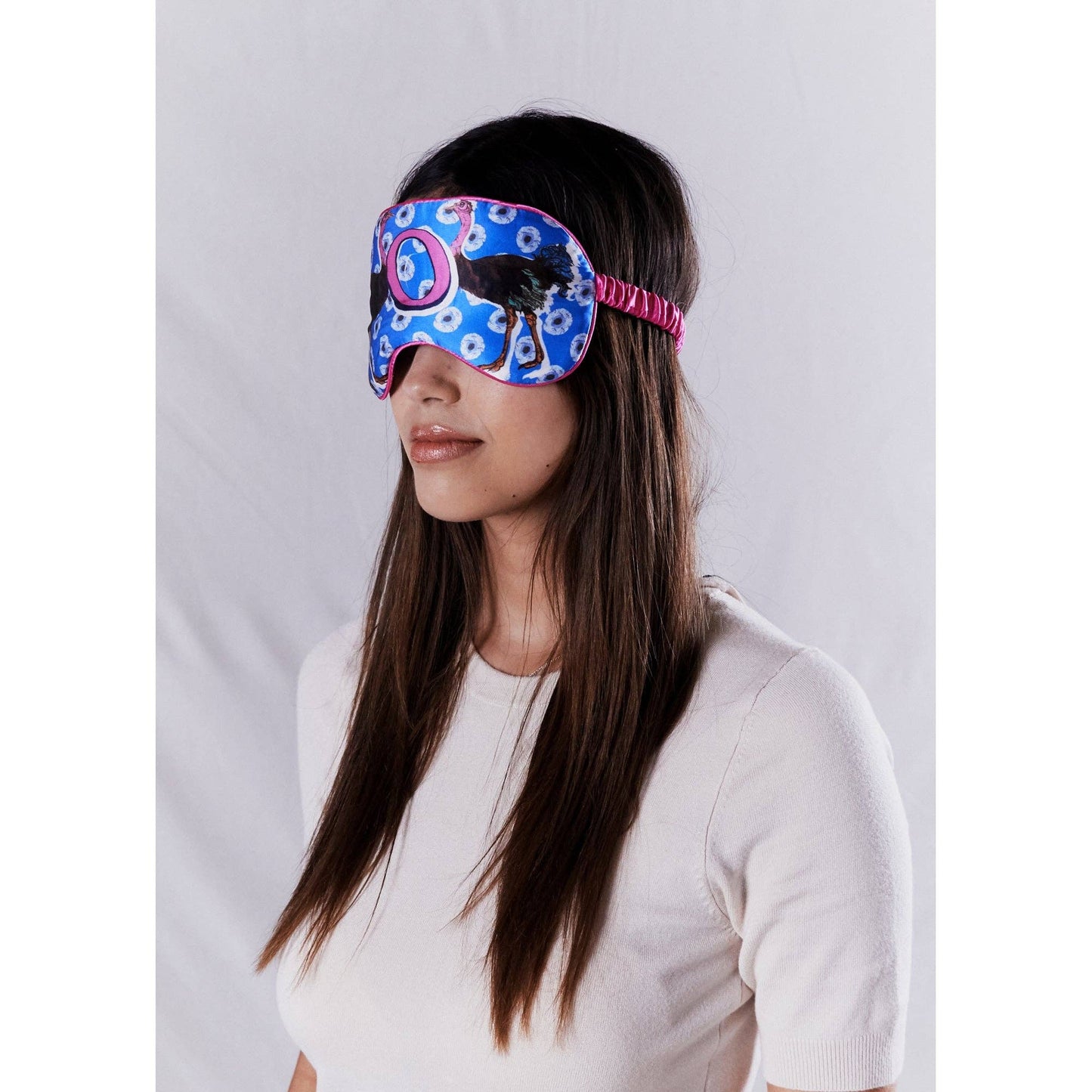 Jessica Russell Flint - Silk Eye Mask / "O for Ostrich