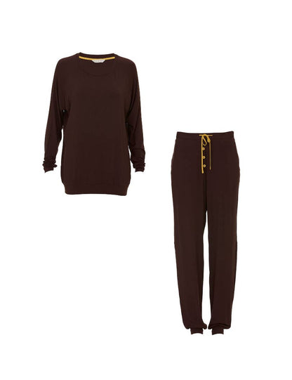 Cyberjammies - Claudia Chocolate Jersey Slouch Pyjama Set