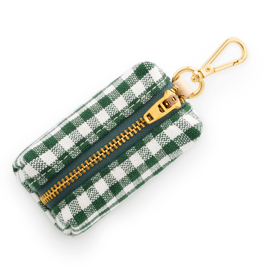 The Foggy Dog - Evergreen Gingham Waste Bag Holder