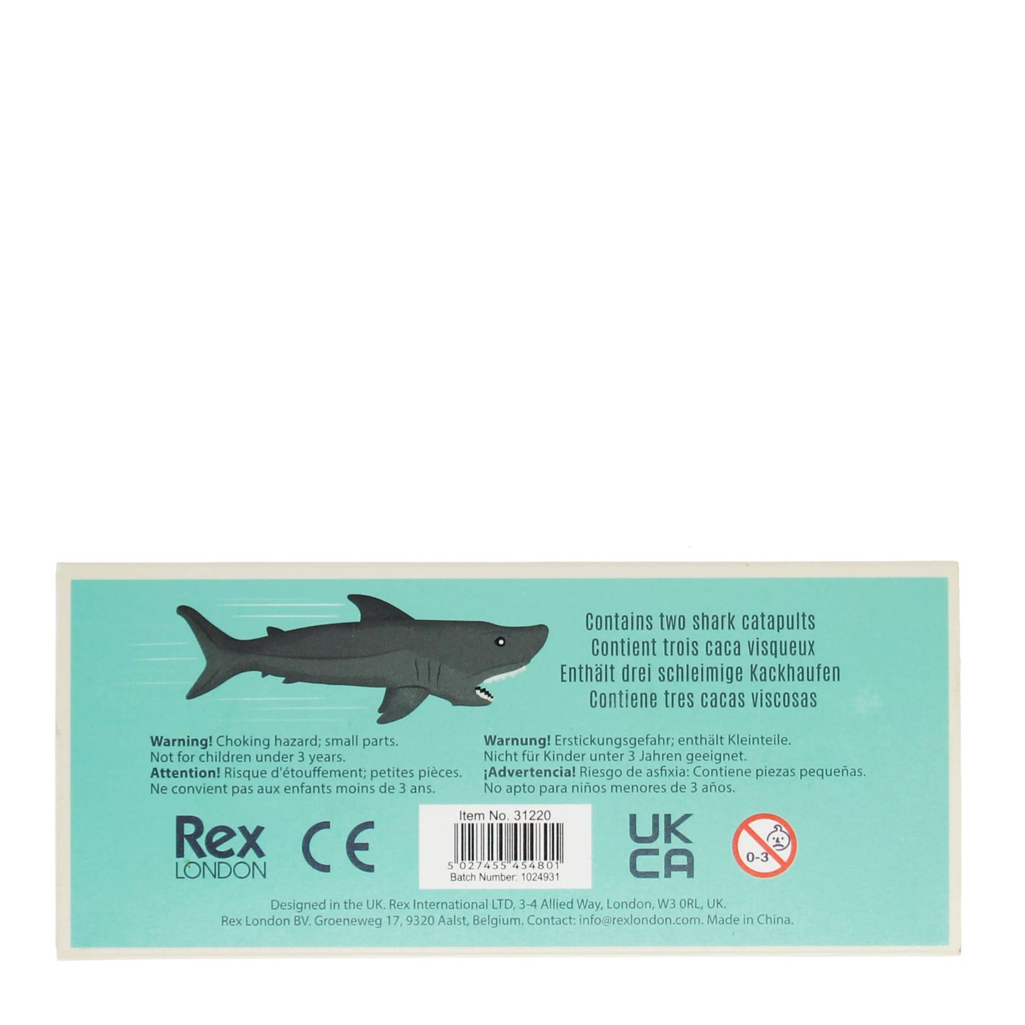 Rex Flying shark finger catapults (box of 2)