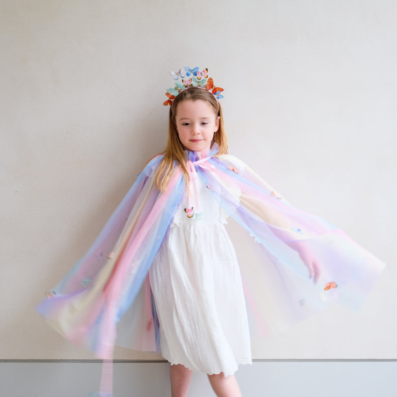 Butterfly Cape | Mimi and Lula | Multi Pastel Colour