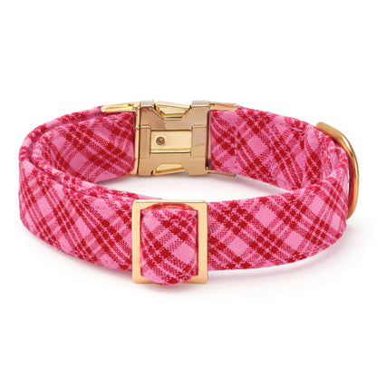 The Foggy Dog - HTH x TFD Katherine Plaid Valentine's Day Dog Collar