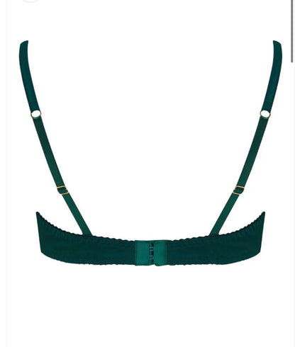 Fleur of England Ela Plunge Bra | Forest Green