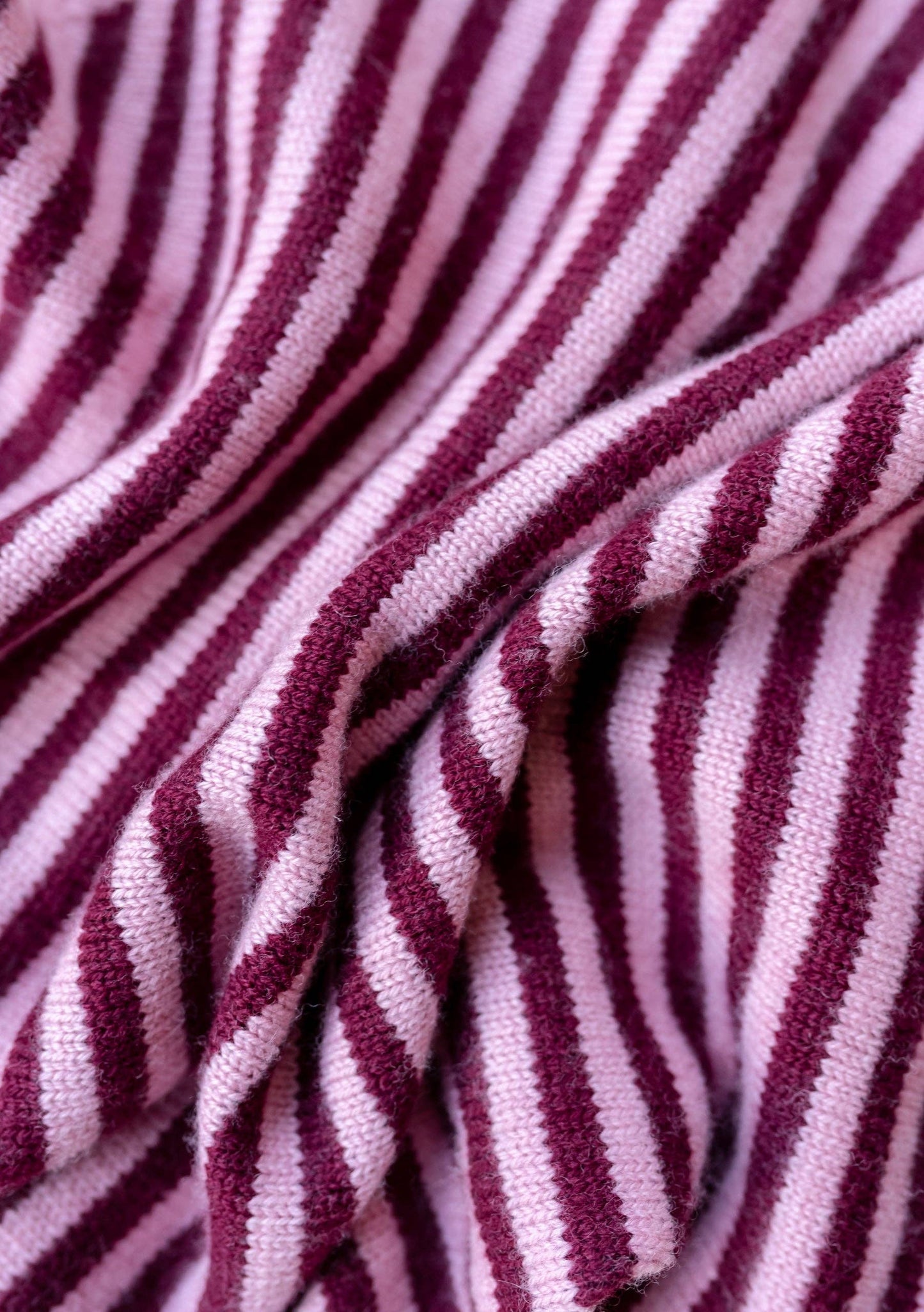 TBCo - Merino Triangle Scarf in Pink Stripe
