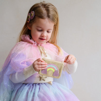 Mimi & Lula Rainbow Zip Purse | Kids Rainbow Coin Pouch