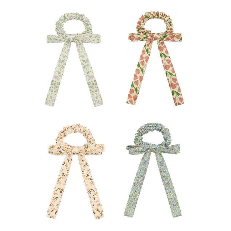 Mimi & Lula Floral Mini Bow Scrunchies | Children’s Hair Accessories