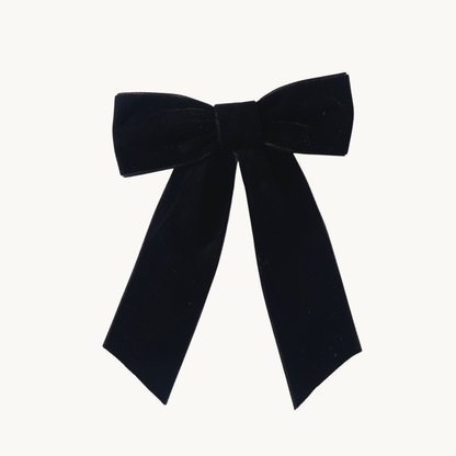 Women's Wide Velvet Hair Bow Clip
