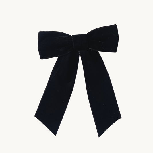 Women's Wide Velvet Hair Bow Clip