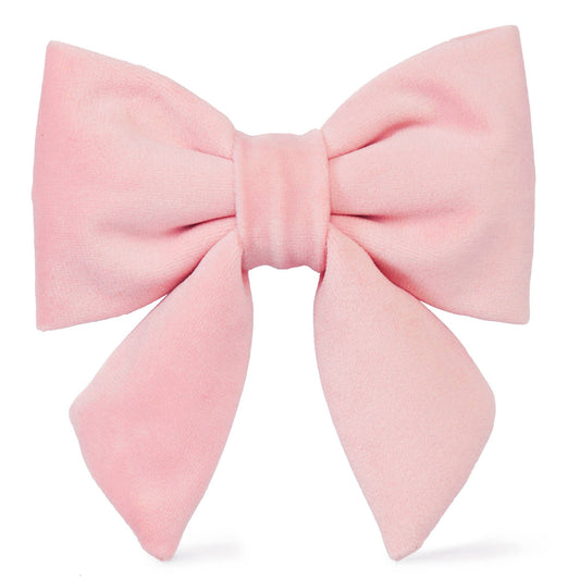 The Foggy Dog - Blush Pink Velvet Valentine's Day Lady Dog Bow