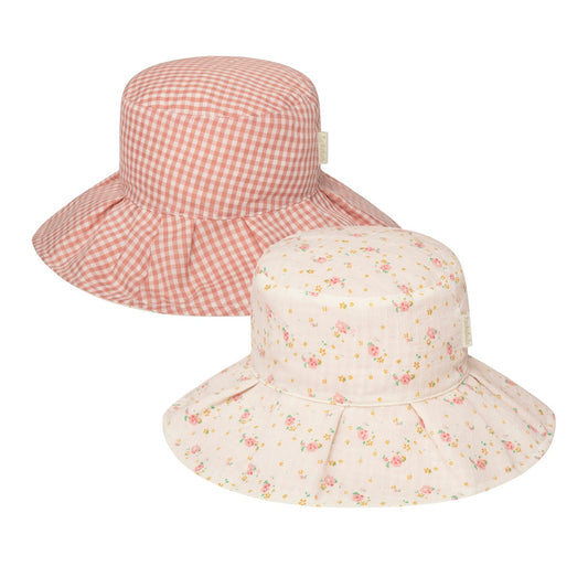 Rockahula Tiny Blossom Pleated Reversible Sunhat.