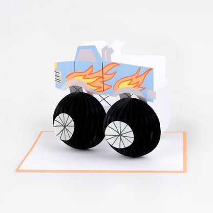 Meri Meri Monster Truck Birthday Card | Kids Monster Truck Birthday Card