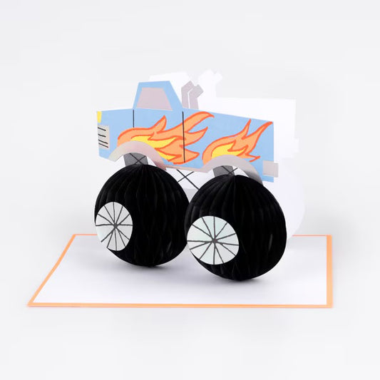 Meri Meri Monster Truck Birthday Card | Kids Monster Truck Birthday Card