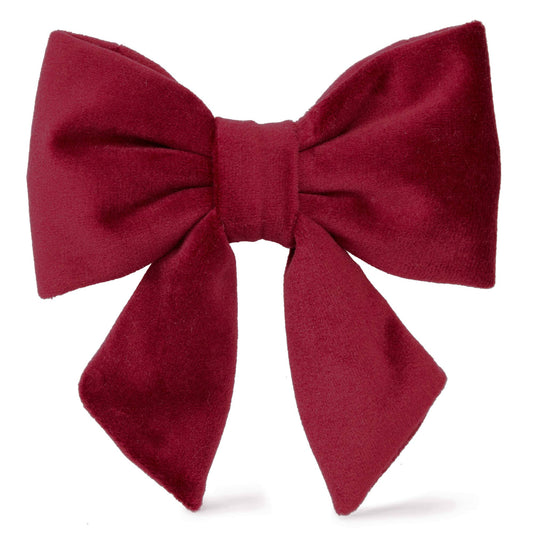 The Foggy Dog - Burgundy Velvet Valentine's Day Lady Dog Bow