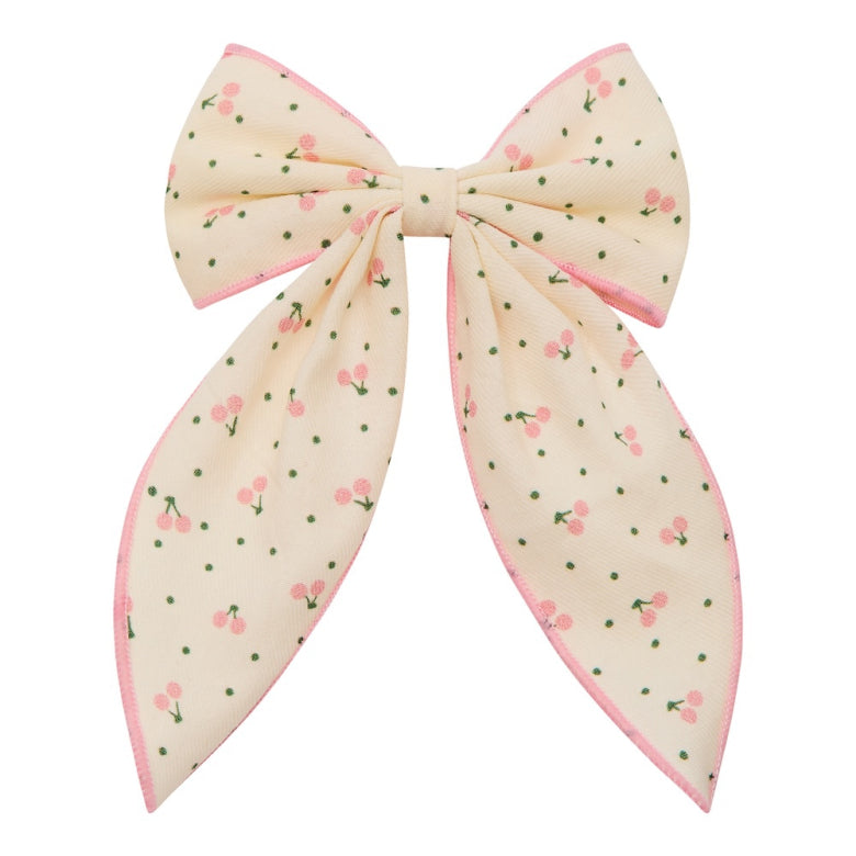Mimi & Lula Cherry Print Bow | Cherry Hair Bow for Children