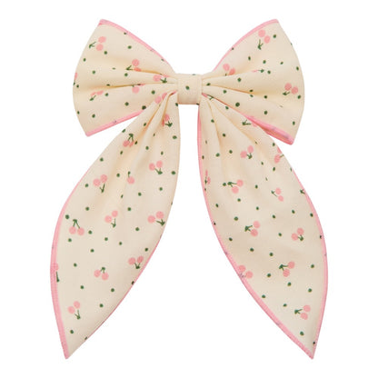 Mimi & Lula Cherry Print Bow | Cherry Hair Bow for Children