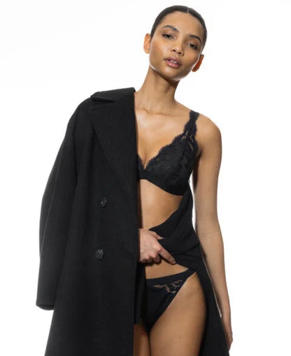 Triangle non-wired bra | MEY | Serie Poetry Vogue Colour Black
