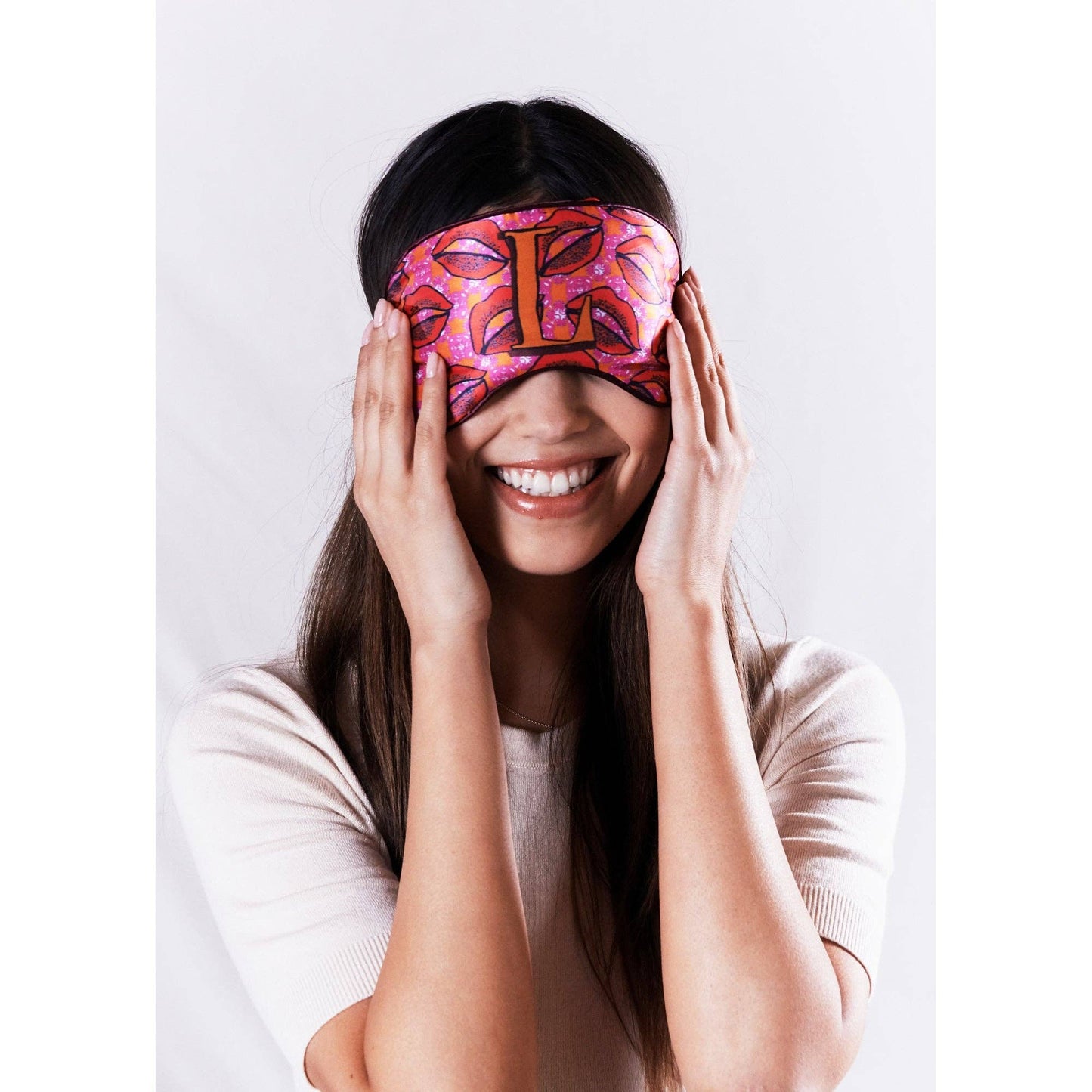 Jessica Russell Flint - Silk Eye Mask / "L for Lips"