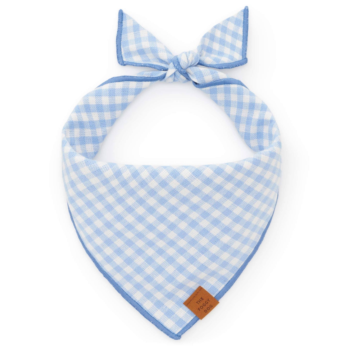 Pre-Order. Due Early Feb. The Foggy Dog - Sky Blue Gingham Spring Dog Bandana