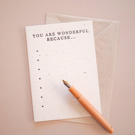 soch and co - You are wonderful fill in the blank letter press cards
