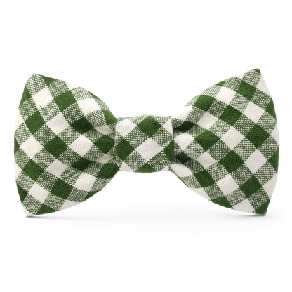 The Foggy Dog - HTH x TFD Mini Gingham Hunter Green Dog Bow Tie