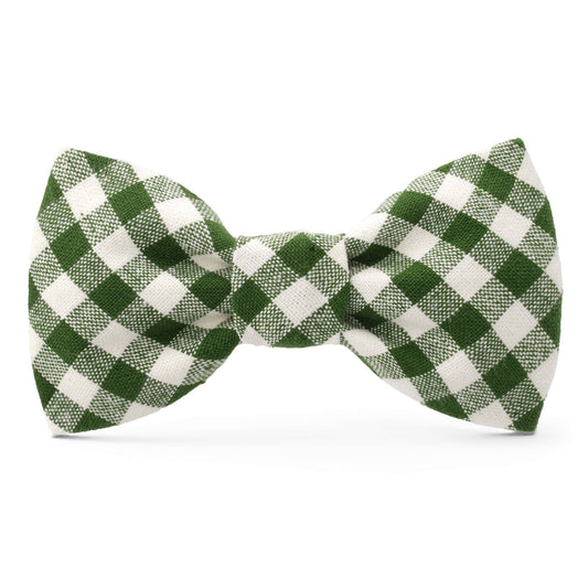 The Foggy Dog - HTH x TFD Mini Gingham Hunter Green Dog Bow Tie