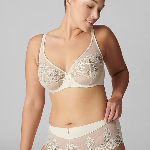 Simone Pérèle Saga Full-Coverage Plunge Bra in Topaz Beige | 36C