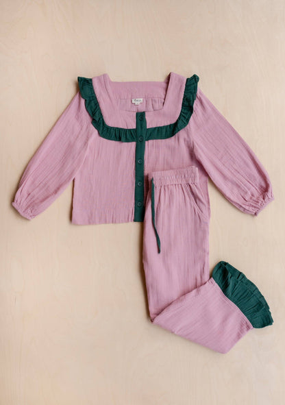 TBCo - Cotton Pyjamas in Pink Ruffle