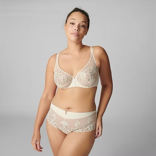 Simone Pérèle Saga Full-Coverage Plunge Bra in Topaz Beige | 36C