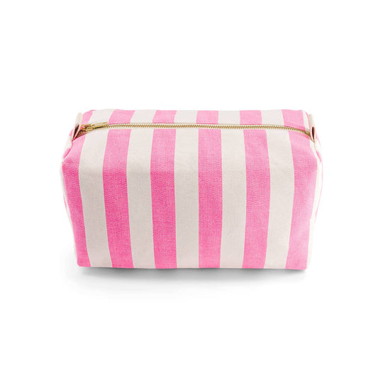 Rose in April - VIC TOILETRY BAG STRIPES NEON PINK
