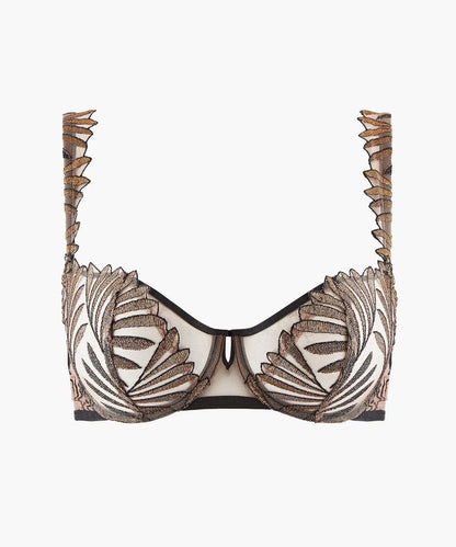 Aubade x Iris van Herpen Sensory Illusion Half-Cup Bra in Golden Leaves | 32F