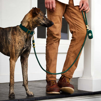 The Foggy Dog - Evergreen Waxed Canvas Poop Bag Dispenser