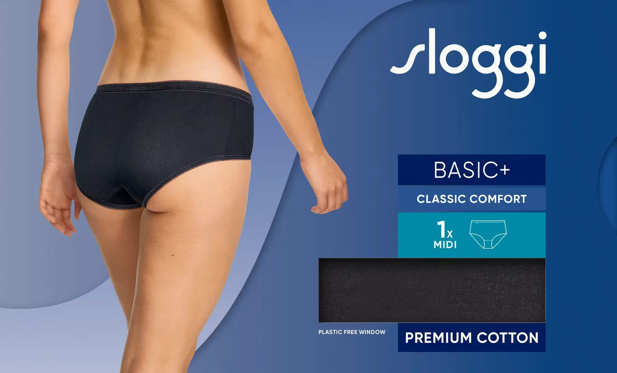 Sloggi Basic+ Midi Brief | Premium Cotton Mid Rise Brief