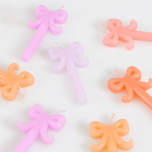 Meri Meri Bow Birthday Candles | Mini Bow Party Candles (10 Pack)