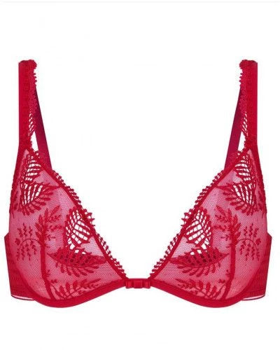 Simone Pérèle Bloom Underwired Triangle Bra – Rouge Opéra