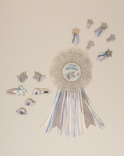 Mimi and Lula Unicorn Birthday Badge