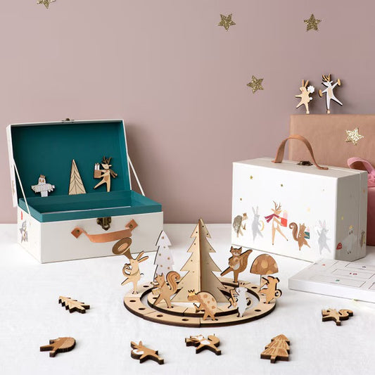 Meri Meri Wooden Marching Band Advent  Calender Suitcase
