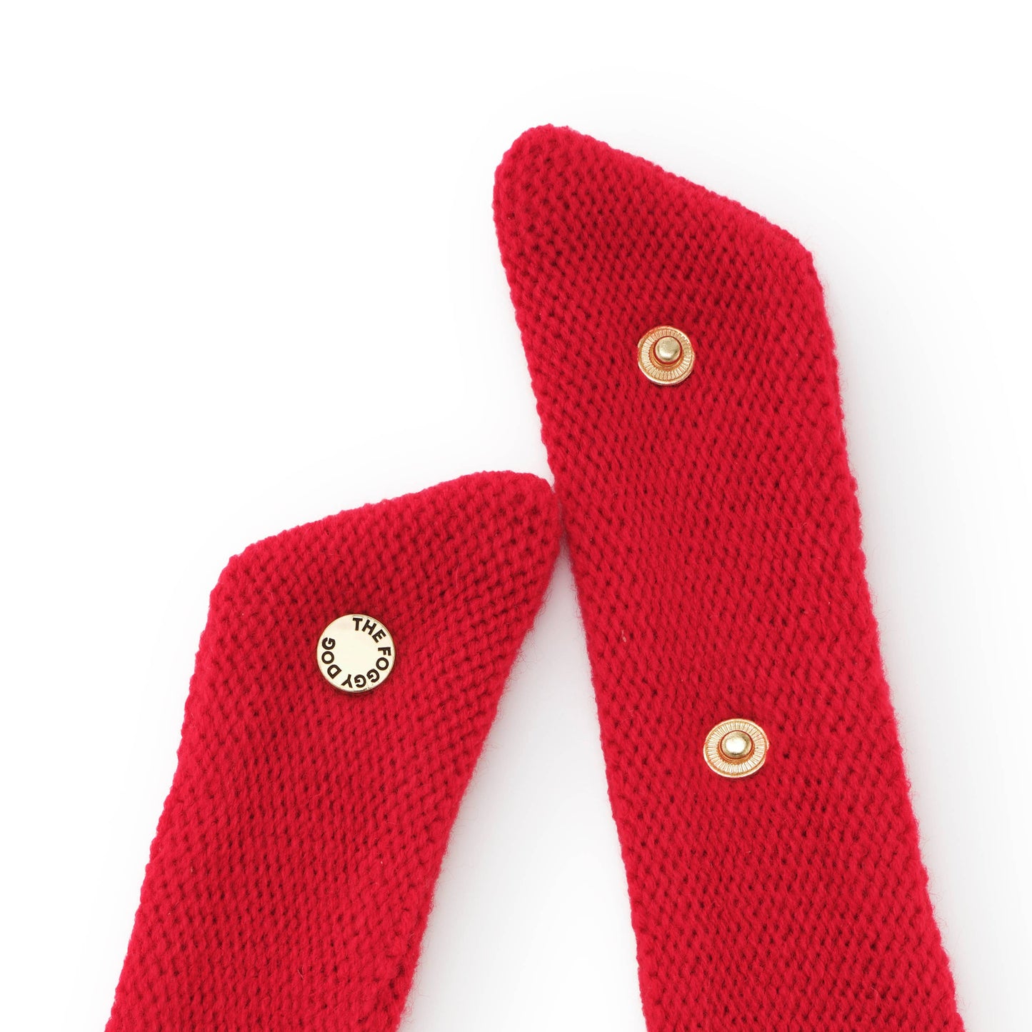The Foggy Dog - Red Cable Knit Dog Bandana
