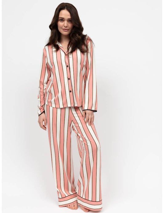 Cyberjammies - Bonnie Printed Stripe Jersey Pyjama Set