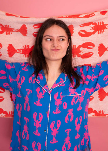 Anorak - Anorak Lobsters Ecovero PJ Set (Blue/ Pink)
