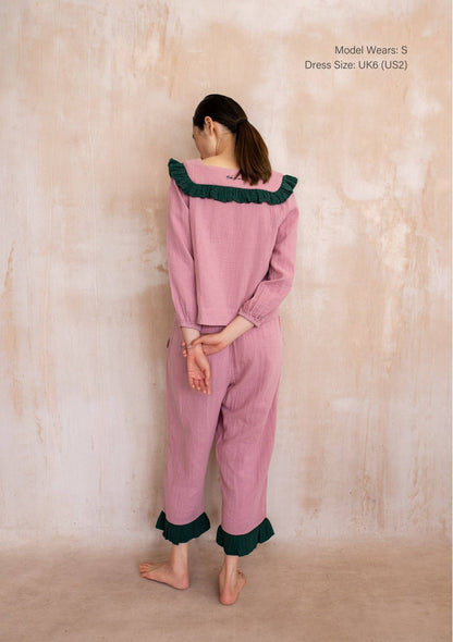 TBCo - Cotton Pyjamas in Pink Ruffle