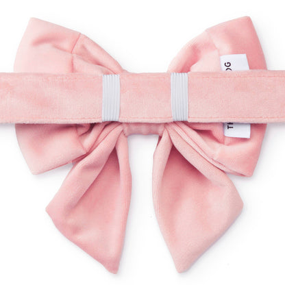 The Foggy Dog - Blush Pink Velvet Valentine's Day Lady Dog Bow