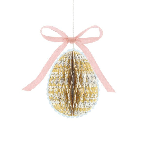 Meri Meri x Liberty Paper Honeycomb Egg Decorations (Set of 6) | Liberty Easter Decorations