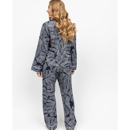 Fable and Eve - Knightsbridge Navy Leaf Pyjama Set