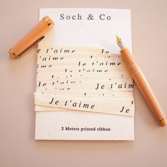 Je t'aime cotton ribbon