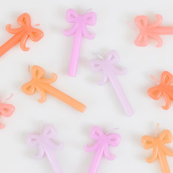 Meri Meri Bow Birthday Candles | Mini Bow Party Candles (10 Pack)