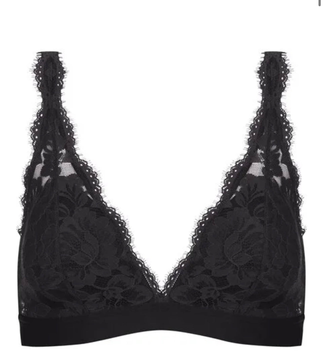 Triangle non-wired bra | MEY | Serie Poetry Vogue Colour Black